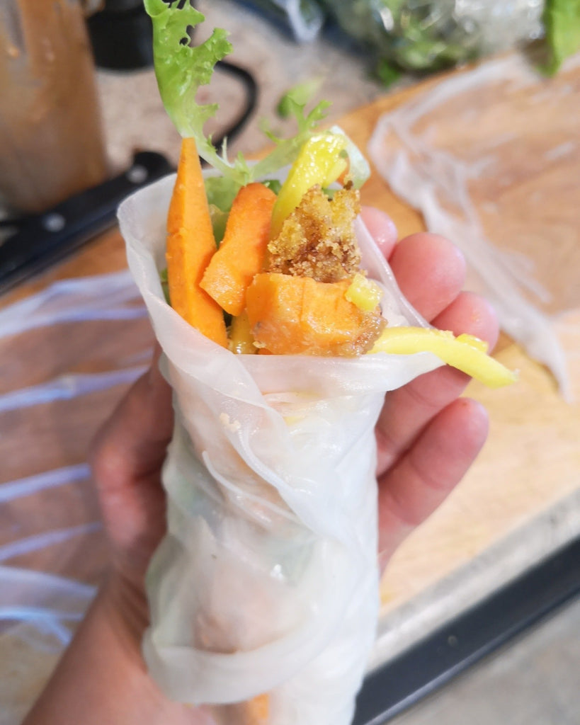 Thai wraps with crispy Oyster mushrooms